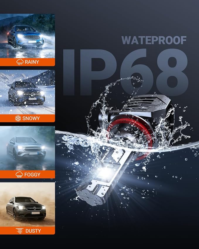 SEALIGHT H8 H11 Fog Lamps 75000LM High Power 9×Brighteness for ATVs & Powersports, 2026 Version 99% Compatibility, S7S Wireless H9 Fog Lights 10 Years Lifespan Plug and Play- Pack of 2