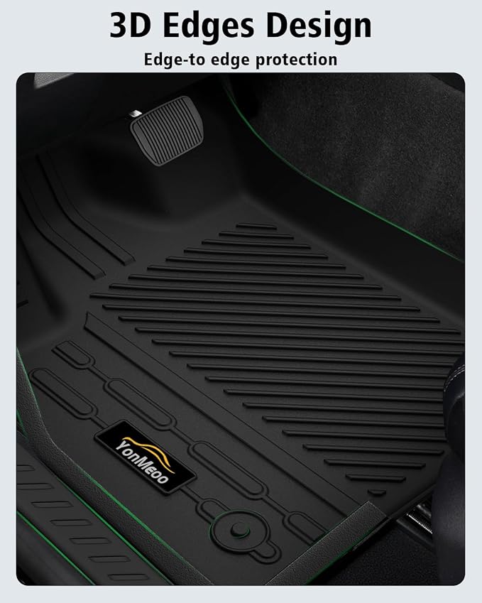 Floor Mats & Cargo Liner Custom Fit for Ford Mustang Mach E 2021-2025 2026 (NOT for Mustang) All Weather TPE Rubber 1st & 2nd Floor Liners Automotive Trunk Mat for Mach E 2025 Accessories, Black