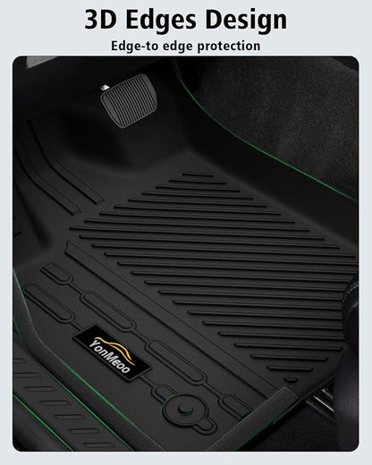 Floor Mats & Cargo Liner Custom Fit for Ford Mustang Mach E 2021-2025 2026 (NOT for Mustang) All Weather TPE Rubber 1st & 2nd Floor Liners Automotive Trunk Mat for Mach E 2025 Accessories, Black