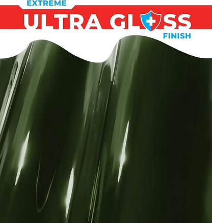 ColorFusion PPF by VViViD, Gloss Dark Olive Green Dry Apply PPF Vinyl Car Wrap Roll 1ft x 5ft