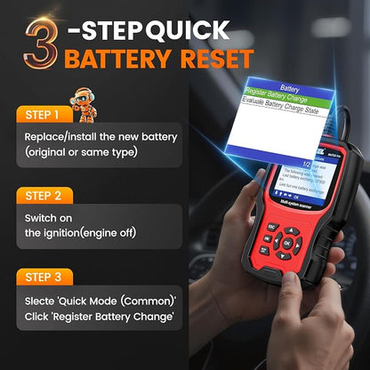 ANCEL BM700 PRO Fit for BMW Scanner - Battery Registration Tool, Code Reader for BMW/Mini/RR, Advanced OBD2 Scanner Auto V-I-N, Full System Diagnostic for BMW Scan Tool with All Reset Services (Red)