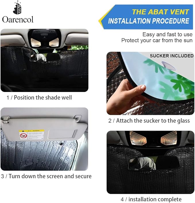 Sea Turtle Car Windshield Sun Shade Watercolor Beach Ocean Animal Foldable UV Ray Sun Visor Protector Sunshade to Keep Your Vehicle Cool (55" x 27.6")