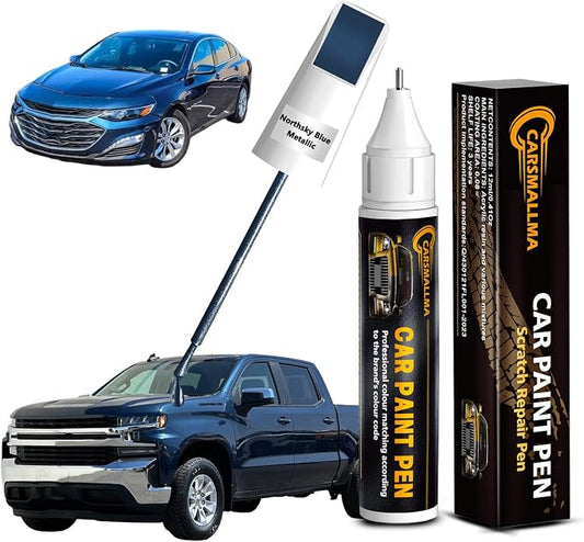 Touch Up Paint for Chevrolet Northsky Blue Metallic(GA0/WA619D), Color Exact Match Auto Paint Repair Pen Fix Chips and Nicks Scuff