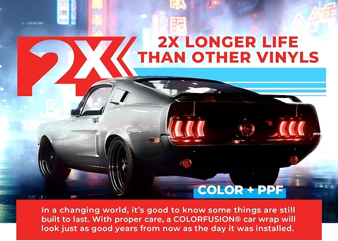 ColorFusion PPF by VViViD, Gloss Polar White Dry Apply PPF Vinyl Car Wrap Roll 1.3ft x 5ft