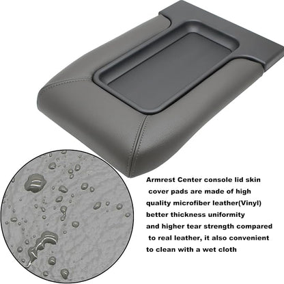 NHILES Center Console Lid Replacement Kit for 1999 2000 2001 2002 2003 2004 2005 2006 2007 Silverado/Avalanche/Suburban/Sierra/Yukon Replaces Number 19127364, 19127365, 19127366 (Dark Gray)
