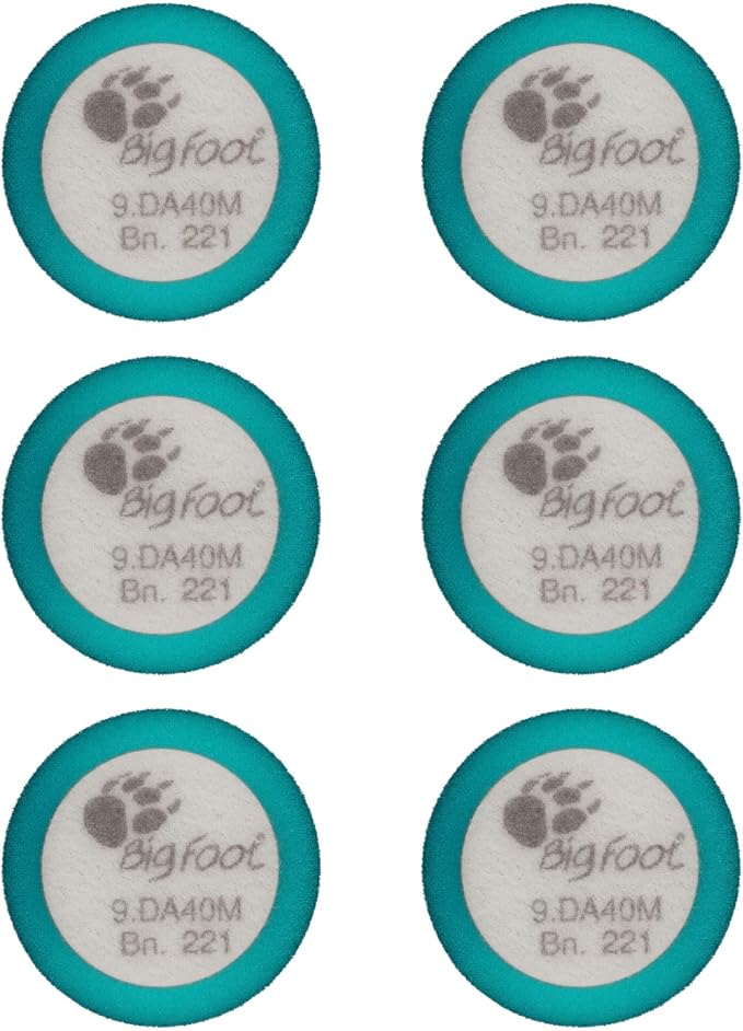 RUPES 40mm Pack of 6 Light Blue D-A Intermediate Foam Polishing Pads | Ideal for Mild to Severe Paint Correction | Improves Finish Performance | Compatible with 1.5" Backing Plate