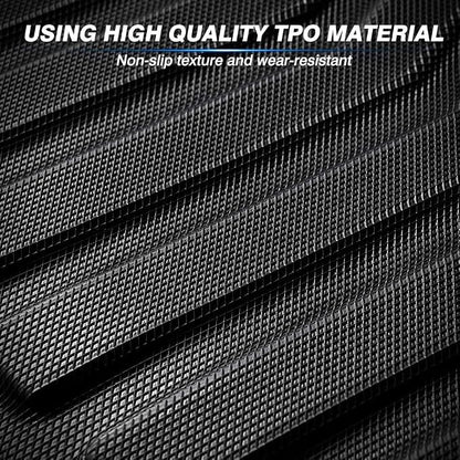 KUST Floor Mats for 2019-2020 Hyundai Santa Fe (5 Passenger Models), for Santa Fe All Weather Floor Mats, TPE Floor Liners, Front Rear 2 Row High Edges, Non-Slip