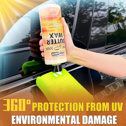 Butter Wet Wax for Car, Polishes and Protects, High Gloss Shine Wax for Cars, Trucks, SUVs, RVs, Long-lasting Shine,16oz