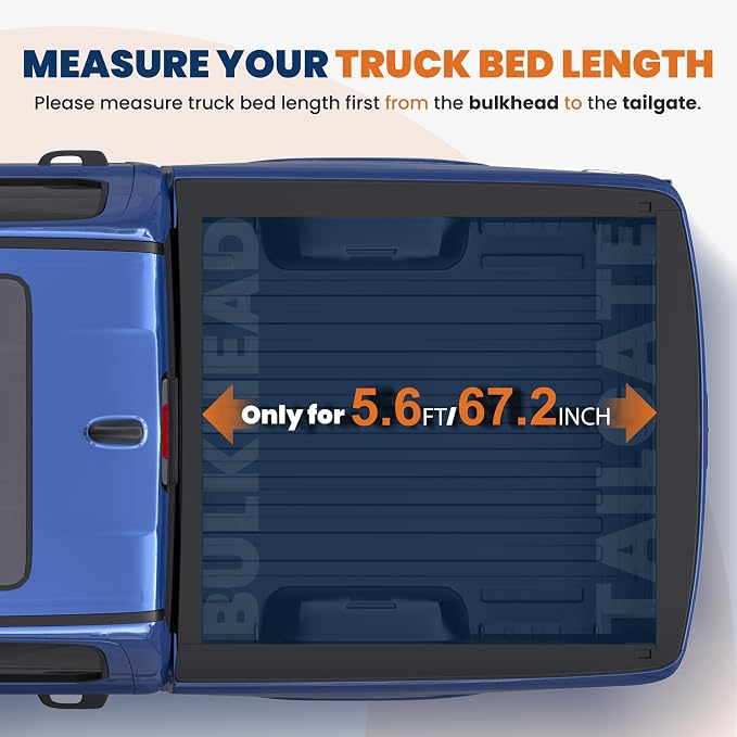 KUIPERAUTO 5.7FT FRP Hard TrI-fold Truck Bed Cover Compatible with 2009-2026 Dodge Ram 1500 (Inclu. 2019-2024 Classic & 2019-2026 New Body Style) Tonneau Cover (w/o Ram Box)