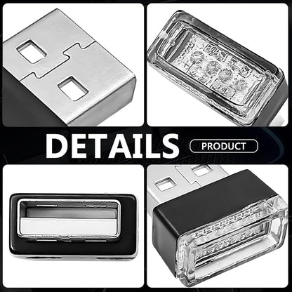 7 Pieces Car Ambient Lighting Kit USB LED Atmosphere Lamp with 7 Color Options Rechargeable Multicolor Interior Night Light for Car Truck Van SUV and Laptop Decor