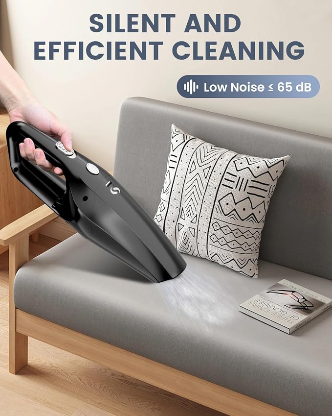 Handheld Vacuum Cordless Mini Car Vacuum Cleaner Portable and Rechargeable with Powerful Suction for Car Home Office and Pet Hair with HEPA Filter and Lightweight