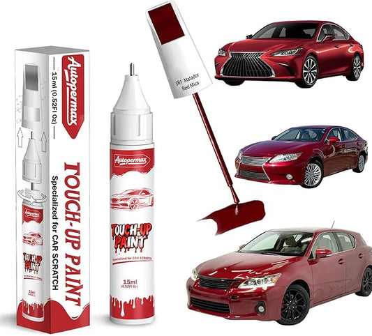 3R1 Matador Red Mica Car Touch Up Paint for Toyota, Color Accurate Two-In-One Car Paint Scratch Repair Pen, Professional Scratch Remover for Vehicles Chips and Nicks Scuff