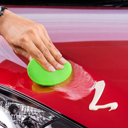 Tallew 50 Pcs Car Wax Microfiber Applicator Pads 5" Diameter Polishing Foam Pads Tire Soft Foam Sponge for Cars Detail Buffing Cleaning Polishing(4 Colors)
