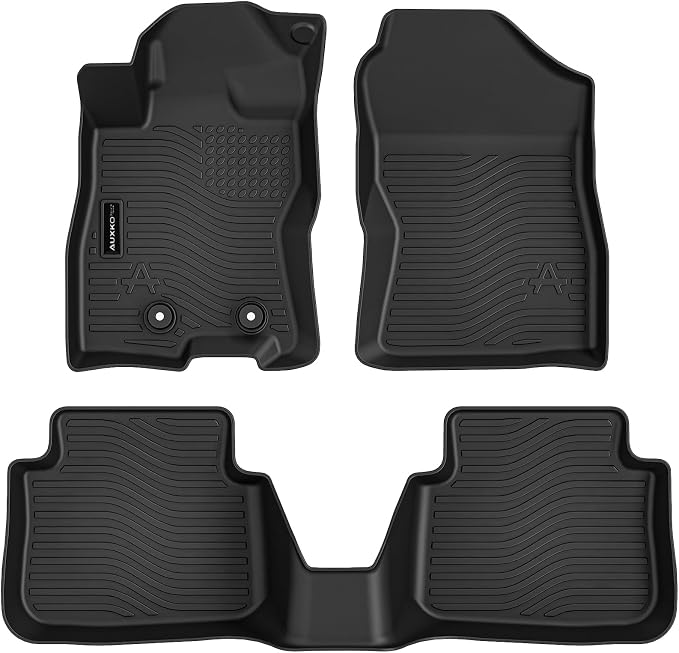 Auxko All Weather Floor Mats for 2026 Subaru Crosstrek Hybrid TPE Rubber Liners Accessories for 2026 Subaru Crosstrek Hybrid Odorless Anti-Slip Floor Mats Black