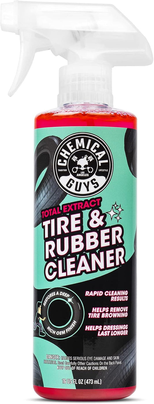 Chemical Guys CLD30216 Total Extract Tire & Rubber Cleaner, Safe for Cars, Trucks, SUVs, Motorcycles, RVs & More, 16 fl oz