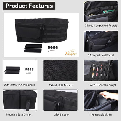 Aunginsy Car Trunk Organizer Compatible with Toyota FJ Cruiser 2007-2021+, 1PCS Trunk Storage Box Backseat Hanging Organizer Rear Left Storage Bag Organizer Multi-Compartment Oxford Cloth Accessories