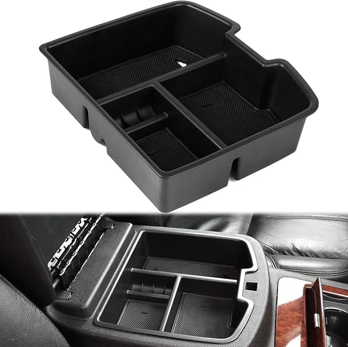 EDBETOS Center Console Organizer Tray Compatible with GMC Sierra 1500 Chevy Silverado Suburban 2500 Avalanche 07-13 Accessory 07-14 Sierra 2500 3500 Yukon Silverado 2500 3500 Suburban 1500 Tahoe