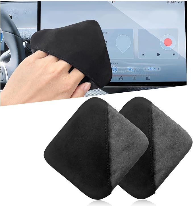 Ohleats Car Screen Cleaner, Microfiber Auto Screen Cleaning Pad, Foldable Touch Screen Cleaner Cloth for Vehicle Dashboard LCD Display, Car Cleaning Kits