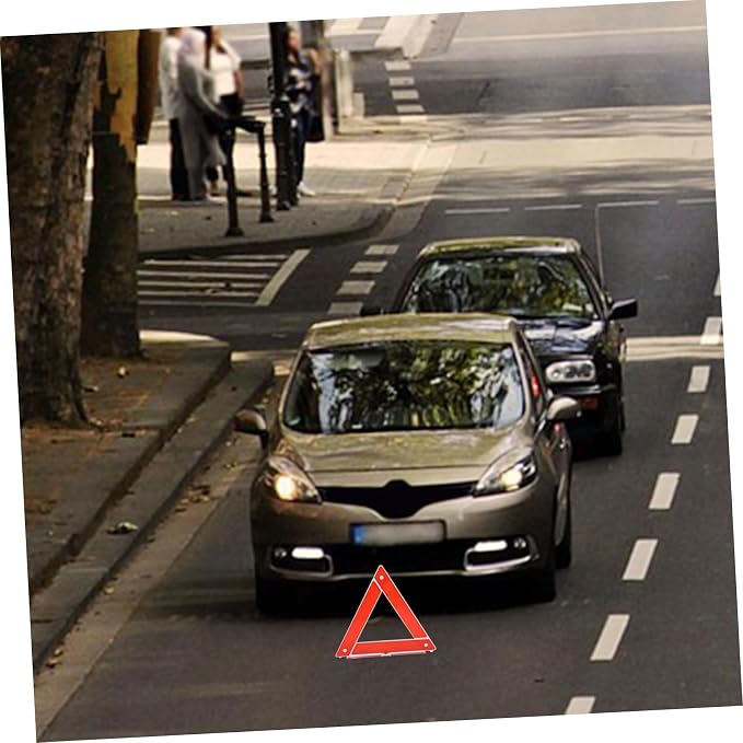 Emergency Warning Triangle Reflective Sign for Car Safety High Visibility Roadside Emergency Tool Quick Setup for Drivers Essential Road Reflector
