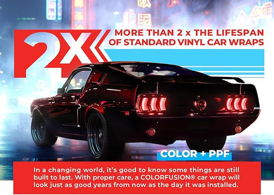 ColorFusion PPF by VViViD, Gloss Demon Dry Apply PPF Vinyl Car Wrap Roll 10ft x 5ft