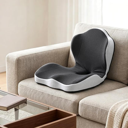 Car Seat Cushions for Driving, Dual-Layer Memory Foam Seat Cushion with Lumbar Support, Ergonomic Truck Seat Cushion & Office Chair Cushion for Wheelchair, Gaming Chair & Sofa