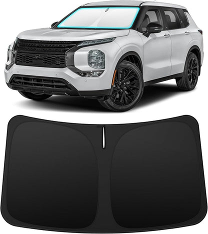 INSAUTO Custom Fit Windshield Sun Shade Accessories for Mitsubishi Outlander 2022-2026, Foldable Front Window Sunshade, UV & Heat Reflector, Keeps Interior Cool, Includes Storage Bag