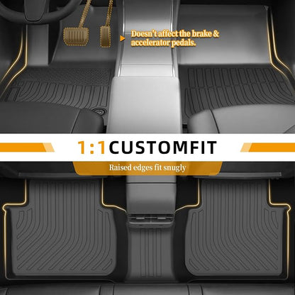 Floor Mats for Toyota Camry 2018 2019 2020 2021 2022 2023 2024(FWD ONLY), (Non Hybrid or AWD) 2022 Camry Floor Mats, 1st & 2nd Row & Cargo Liner, TPE Anti-Slip Waterproof Car Accessories