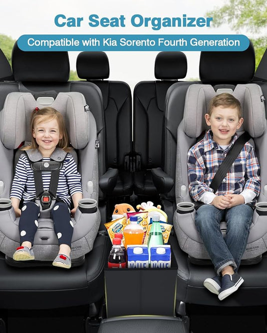 Mixsuper Liner Car Seat Organizer for Kia Sorento 2026 2025 2024-2021, Console Organizer Backseat Box for Kia Sorento, Dog Toy Box Storage Bin Kids Toys Baby Supplies Travel Accessories