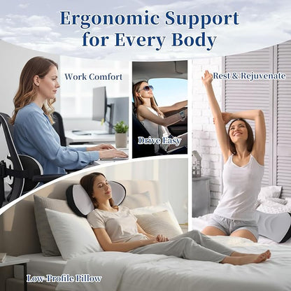 Lumbar Support Pillow for Office Chair - Lumbar Pillow for Car, Memory Foam Ergonomic Lumbar Support Pillow for Car Back Support for Office Chair Back Support Cushion