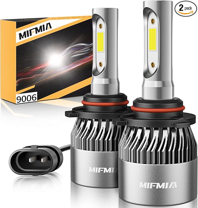 𝟫𝟢𝟢𝟨/𝖧𝖡𝟦 Bulbs 800% Brightness 40000LM 6500K White, Backup Non-Polarity Plug and Play with Fan, IP68 Waterproof Off-Road Lights, Pack of 2