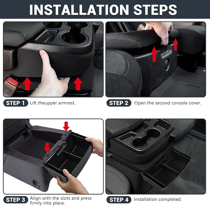 Center Console Hanging Organizer Box for Chevy Silverado/for GMC Sierra 1500 2019-2026 &for Silverado/Sierra 2500HD 3500HD 2020-2026,Jump Seat Accessories Fit Only Split-Bench Folding Seat