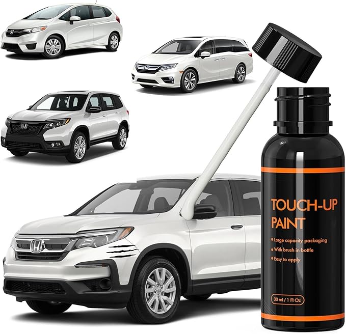 NH788P White Orchid Touch Up Paint Compatible With Honda Cars, DIY Car Paint Scratch Repair Kit, Automotive Paints, Quick & Easy Fix Scratch Repair for Civic/CRV/Accord/HRV/Fit/Insight/Jazz