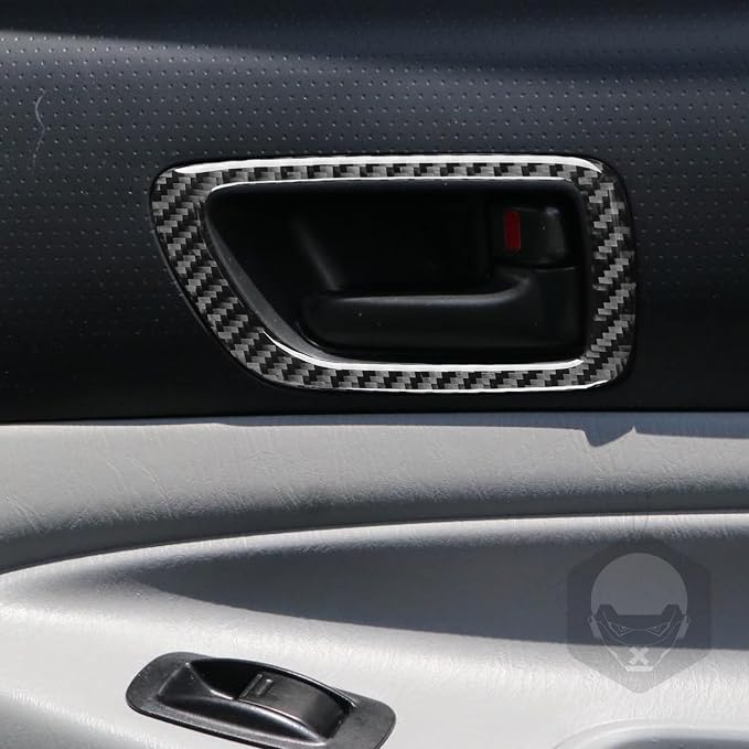 NVCNX Real Premium Carbon Fiber for Toyota 2nd Gen Tacoma Accessories 2005-2015 2006 2007 2008 2009 2010 2011 2012 2013 2014 Car Door Inner Handle Cover Interior Trim Sticker Decal 4PCs - for 4-Door