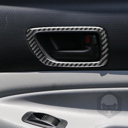 NVCNX Real Premium Carbon Fiber for Toyota 2nd Gen Tacoma Accessories 2005-2015 2006 2007 2008 2009 2010 2011 2012 2013 2014 Car Door Inner Handle Cover Interior Trim Sticker Decal 4PCs - for 4-Door