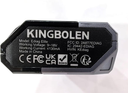 Ediag Elite KINGBOLEN Bluetooth OBD2 Scanner, Lifetime NO Cost Update Bidirectional Scan Tool for iOS & Android, Wireless Full System Car Diagnostic Scanner, 15+ Reset Service, CANFD, FCA AutoAuth