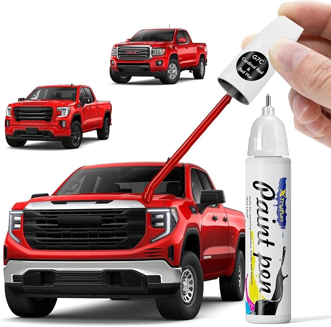 Cardinal Red/Red Hot G7C/WA130X Touch Up Paint Compatible with GMC, DIY Car Paint Scratch Repair, Automotive Paints, Quick & Easy Fix Scratch Repair for Sierra/Canyon/Savana