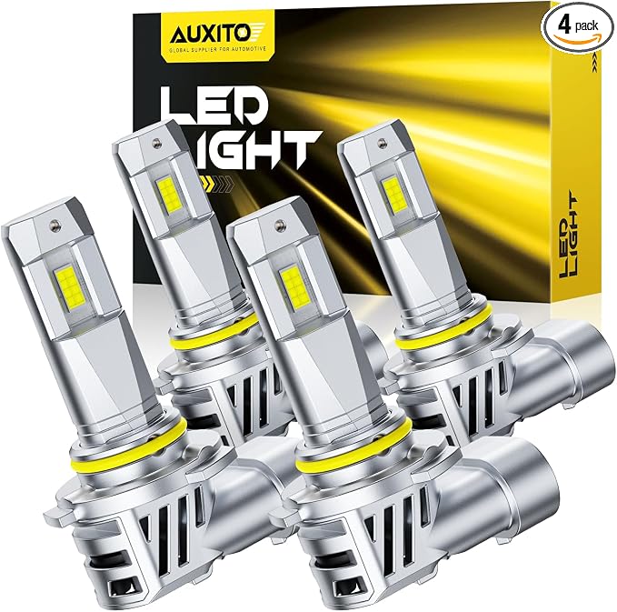AUXITO 9005 9006 Bulbs, 88000LM Brighter Ultra-Bright, Plug N Play, Long Lifespan, No Flicker, 99% Compatibility, 4PCS