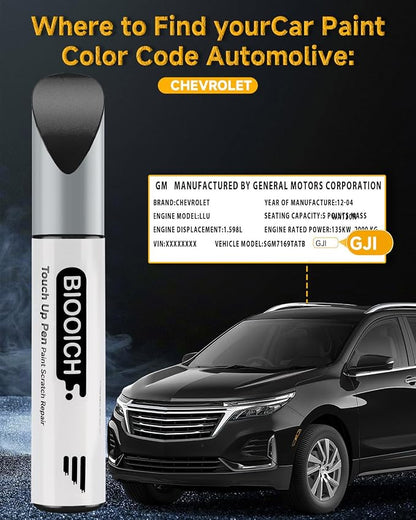 Touch Up Paint Pen Exact Color Match Car Chip and Scratch Repair (for Chevrolet, Shadow Gray Metallic(GJI/WA626D))