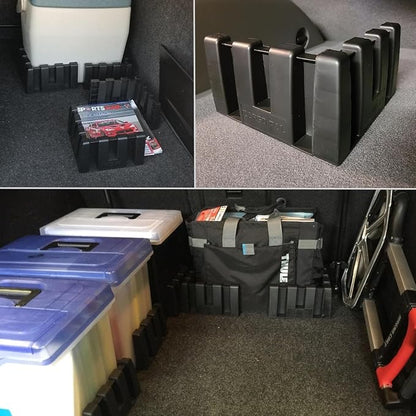 YOFIT Multipurpose Cargo Organizer Blocks Car Trunk Storage Organizer Blocks, Should Be Used with Wool Trunk's Carpet for Car/Truck/SUV/Van, Set of 4