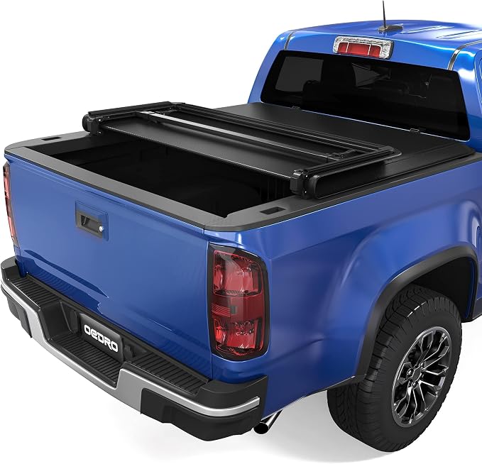 oEdRo Soft Tri-fold Truck Bed Tonneau Cover On Top Compatible with 2015-2026 Chevy Colorado/GMC Canyon with 5ft Bed, Fleetside