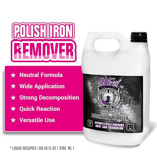 H.O.W Polish Iron Remover - Iron Out Remover Spray for Car Detailing | Remove Iron Particles in Car Paint, Motorcycle, RV & Boat | Use Before Clay Bar, Wax or Wash