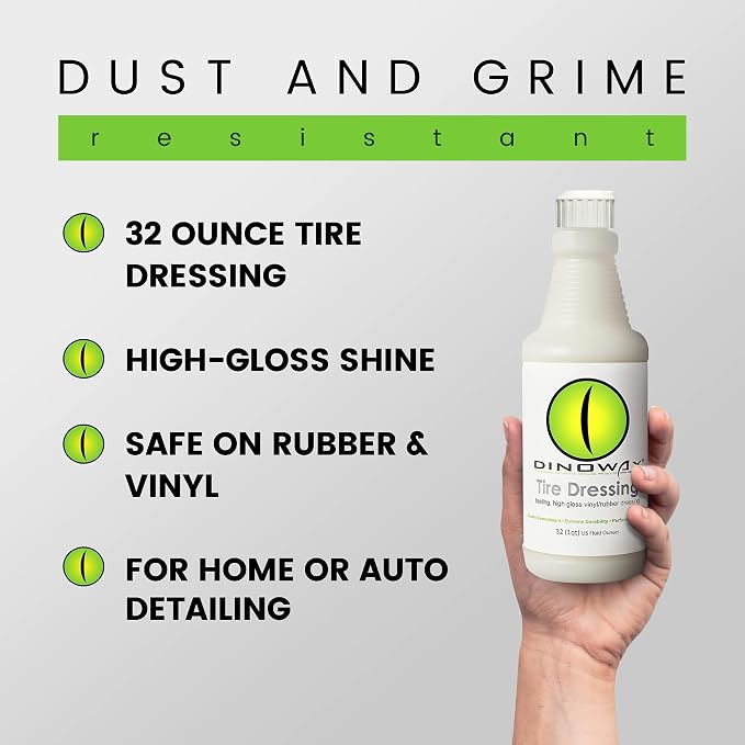 Tire Dressing, Tire Shine, Tire, Vinyl, and Rubber Dressing, Tire and Wheel Care Products, 32 Oz