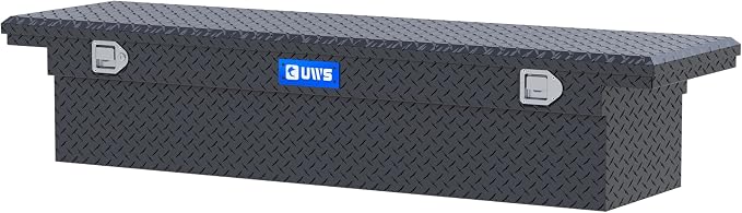 UWS EC10603 72-Inch Matte Black Heavy-Wall Aluminum Truck Tool Box with Low Profile, RigidCore Lid