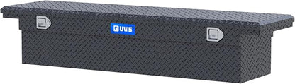 UWS EC10603 72-Inch Matte Black Heavy-Wall Aluminum Truck Tool Box with Low Profile, RigidCore Lid