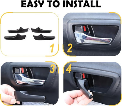 CHEAYAR Car Inner Door Handles Cover Trim Compatible with Toyota Tacoma 2016-2022, Auto Inner Door Handles Cover Interior Door Handles Protector Trim Decorate Covers Accessories (Matte Black)