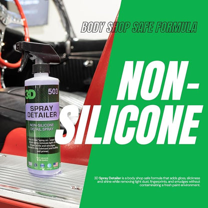 3D Spray Detailer - Silicone-Free Body Shop Detailer Spray for Freshly Painted Vehicles 16oz