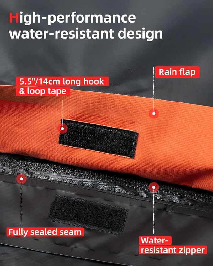 Abahub 21 Cubic Feet Waterproof 840D Large Universal Car Cargo Roof Top Carrier Bag, Car Roof Topper Storage for SUV, Van, Vehicle Travel, for All Cars with/Without Rack
