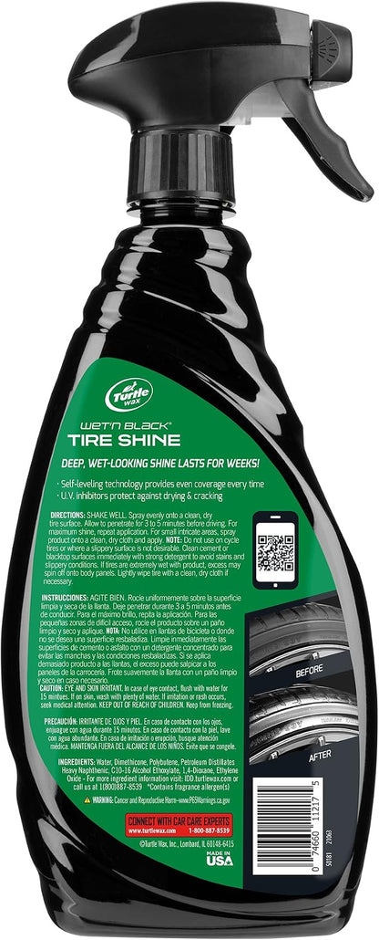 Turtle Wax T217RA Wet'n Black Ultra Wet Tire Shine - 23 Fl Oz.