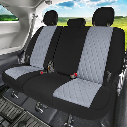 FH Group Custom Fit Car Seat Covers Specifically Made for 2011-2020 Toyota Sienna 7-8 Seater with Ultraflex Neoprene Water Resistant Automotive Seat Covers - 3rd Row Gray