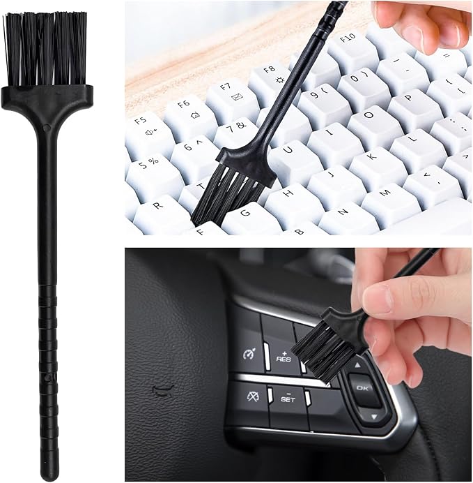 5PCS Car Detailing Brushes Duster Kit, Soft Cleaning Set Includes Dashboard Crevice Brushes Air Vent Duster, Auto Interior Dusting Brush Kit for Air Vent Dashboard Panel